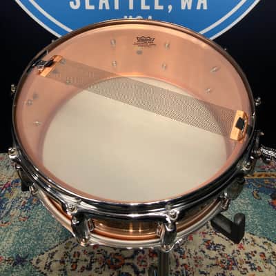 Slingerland - 5x14" Sound King, Lacquered Brass, 10-Lug Snare Drum, Zoomatic Throw-Off 1990s image 19