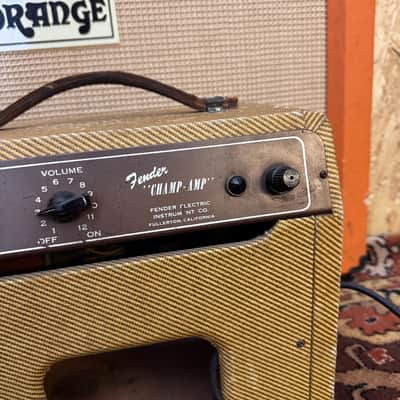 Vintage 1954 Fender Tweed Champ 5D1 Wide Panel Clean USA Amplifier Combo *1950s* image 11
