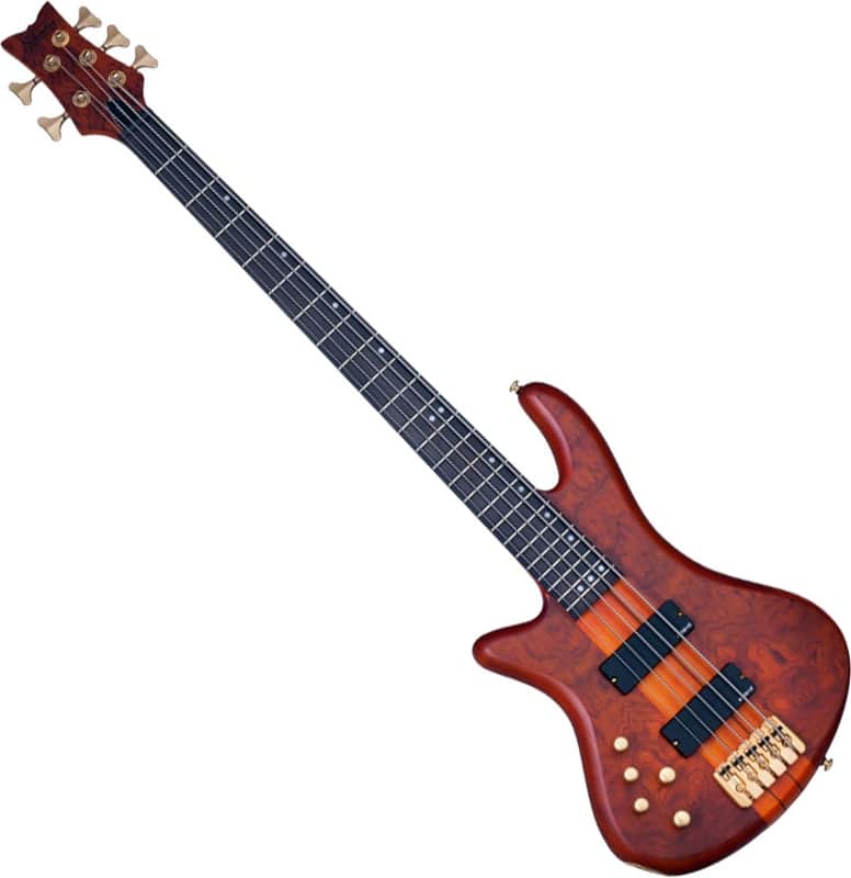 Schecter Stiletto Studio-5 Left-Handed Electric Bass Honey Satin image 1