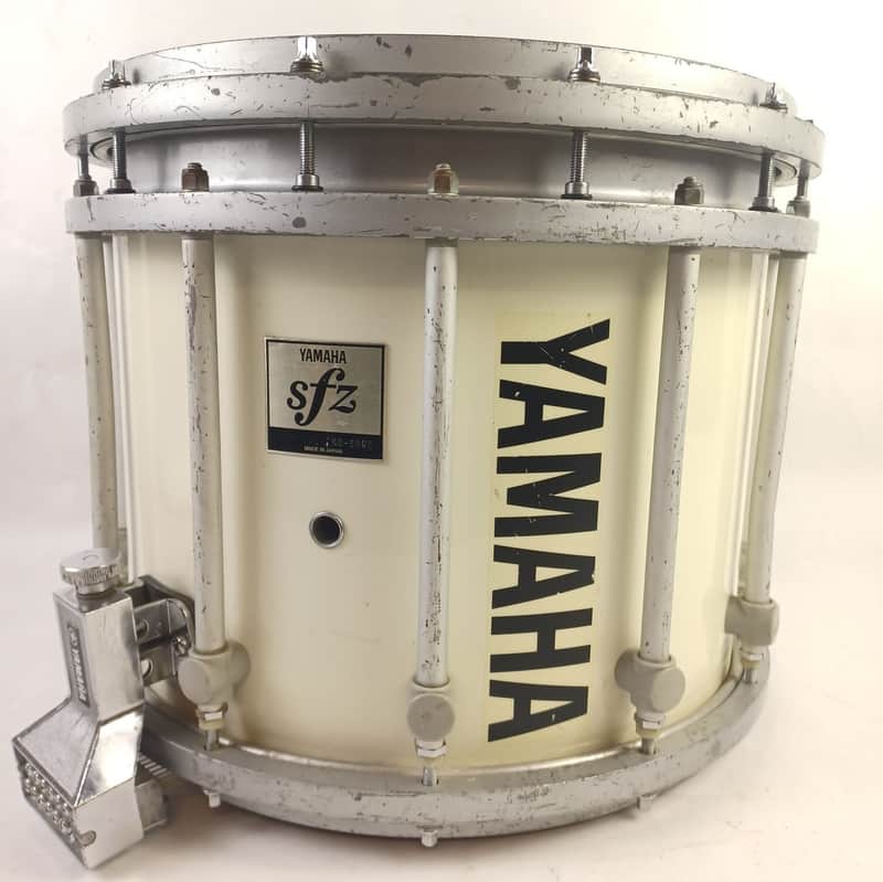 Yamaha 12x14"SFZ Marching Snare Drum Piano White Japan Die-Cast Rims/Hoops MS914 image 1