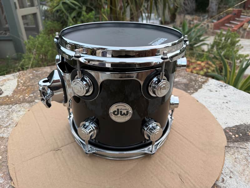DW Collectors Piano Black Maple 10 x 9 Tom Drum Collector's - EXCELLENT image 1