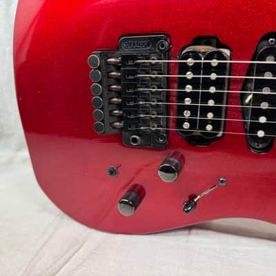 Hamer USA Centaura HSS Guitar with Reverse Headstock + Case - Metallic Candy Apple Red image 5