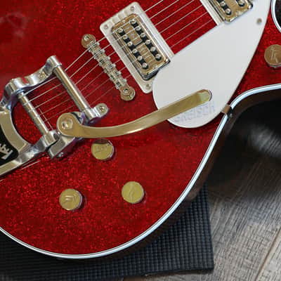Unplayed! 2023 Gretsch G6129T Players Edition Jet w/ Bigsby Electric Guitar Red Sparkle + COA OHSC image 7