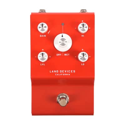 Land Devices Hunter Stereo Distortion Pedal Red image 1