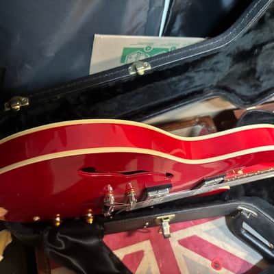 Epiphone Dot Deluxe with Rosewood Fretboard Red Electric Guitar Upgraded Pickups plus Case image 4