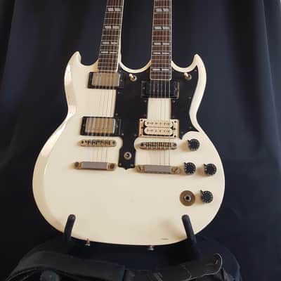 Ibanez SG 2402 double neck 6 & 12 String, vintage Law-Suit, right handed set to left handed! image 11