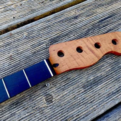 Tele Bass neck, flamed roasted maple image 1