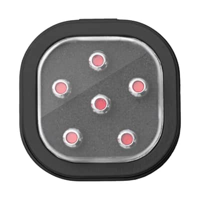 Martin Liquid Metal Bridge Pin Set - Chrome with Red image 2
