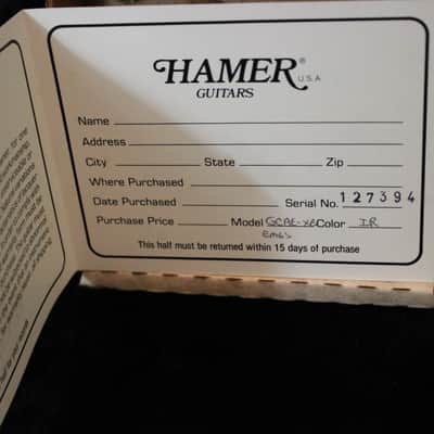 Hamer USA Californian Elite 1991 IR OHSC image 16
