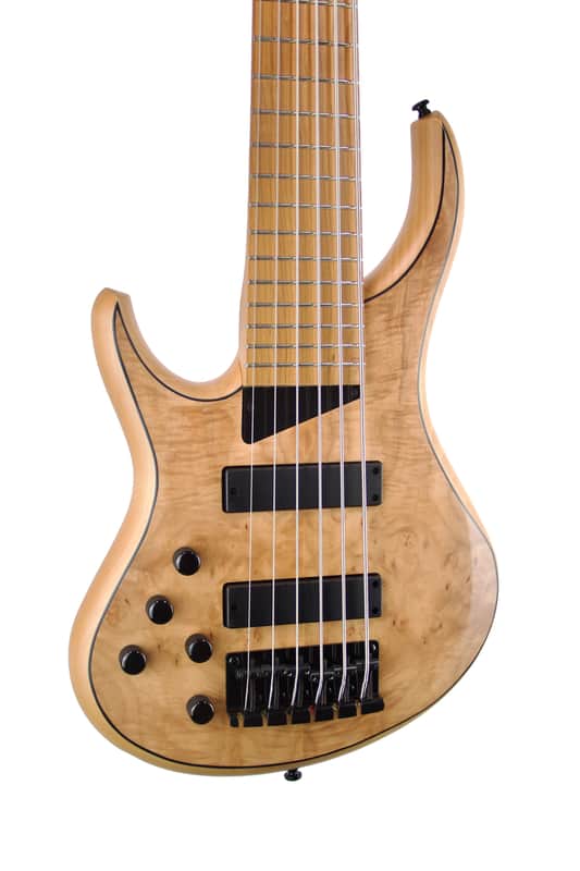 MTD Kingston Z6 Left Handed Roasted Maple Fingerboard, Natural Maple Burl Matte image 1