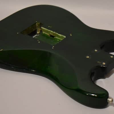 Unbranded S-Style Guitar Body HSH Floyd Rose Translucent Green image 10