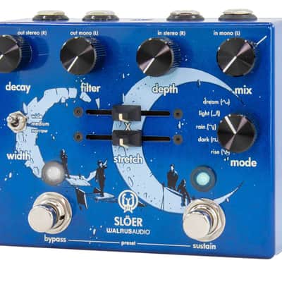 Walrus Audio SLÖER Stereo Ambient Reverb Pedal (Blue) - Open Box image 1