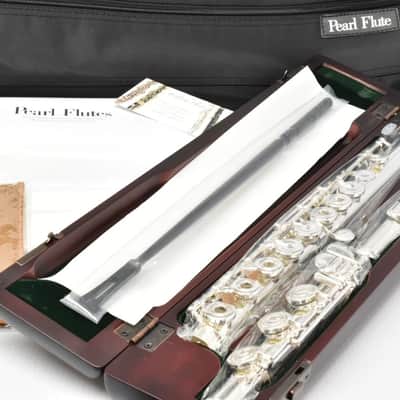 Mint Pearl 795 Elegante Semi-Pro Open Hole Flute Inline G & B Foot Sterling (MSRP $4069.99) image 23