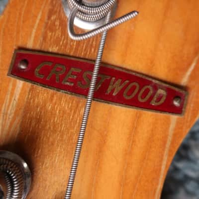Vintage 1960s Teisco Kingston Bass Wicked Body Shape Caveman Garage Rock Mega Rare Baseball Bat Size Neck Prefect For Thor Hulk Hands image 9