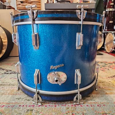 Rogers 20-16-13" Holiday Drum Kit in Blue Sparkle image 2