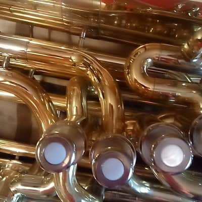 Schiller American Heritage 5 Valve BBb Tuba 2017 Gold Laquer image 4
