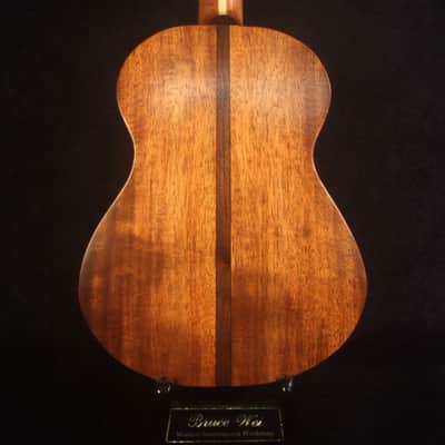 Handmade 8 String Baritone Ukulele, Solid Curly Hawaiian Koa, Slotted Head, MOP Inlay, Soft-bag, Bruce Wei UG19-2343 image 6