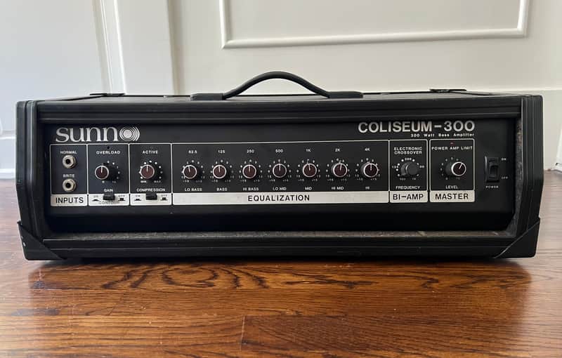 Sunn Coliseum-300 300-Watt Bass Amplifier Head 1980s - Black image 1