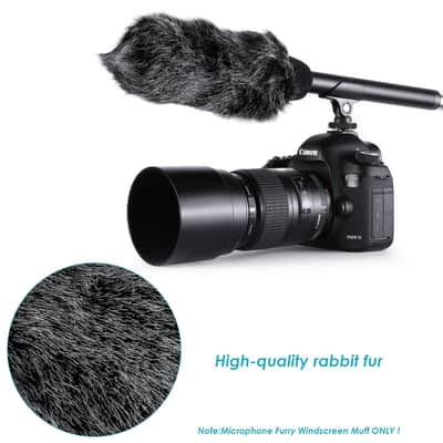 Outdoor Microphone Furry Windscreen Muff For Mic-01 Mic108 Mic-121 Stereo Microphone image 2