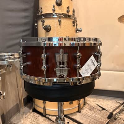 Sonor Prolite 6X14 Nussbaum Satin Hella Die Cast Hoops Snare Drum image 4
