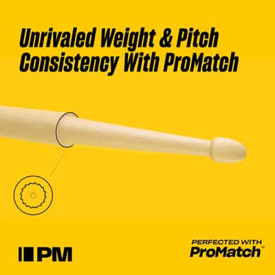 Promark Classic Forward 747B Hickory Drumstick, Oval Wood Tip image 8