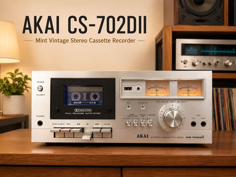 AKAI CS-702DII 🌈RaRe🌈 Vintage Stereo Cassette Recorder image 1
