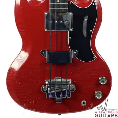 1965 Gibson EB-0 - Cardinal Red image 2