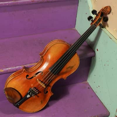 1900s Stainer-Labeled Nice Quality 4/4 German Violin (VIDEO! Fresh Work, Ready) image 1