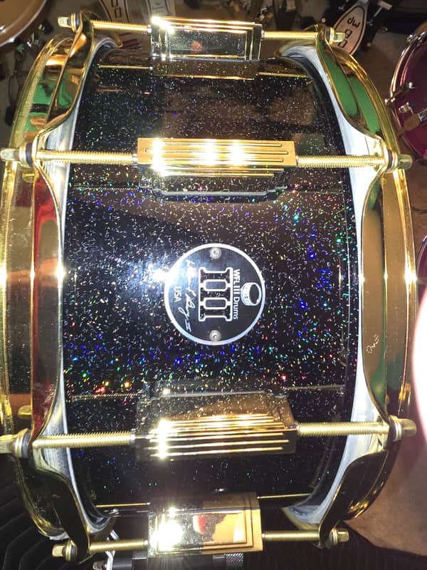 WFLIII Snare drum 2026 - Black Galaxy Sparkle image 1