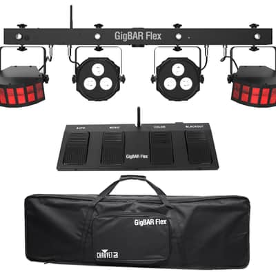 Chauvet DJ GigBAR Flex Lighting System w/ 2) Derby+2) Par Can Lights+Footswitch image 1
