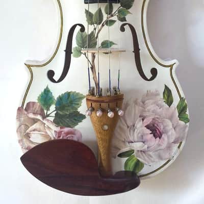 Rozanna's Rose Delight II Violin Outfit 1/2 with pearl fine tuners image 1