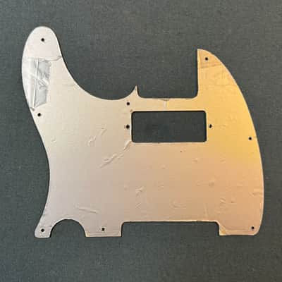 White Tele Pickguard cut for Mini Humbucker image 2