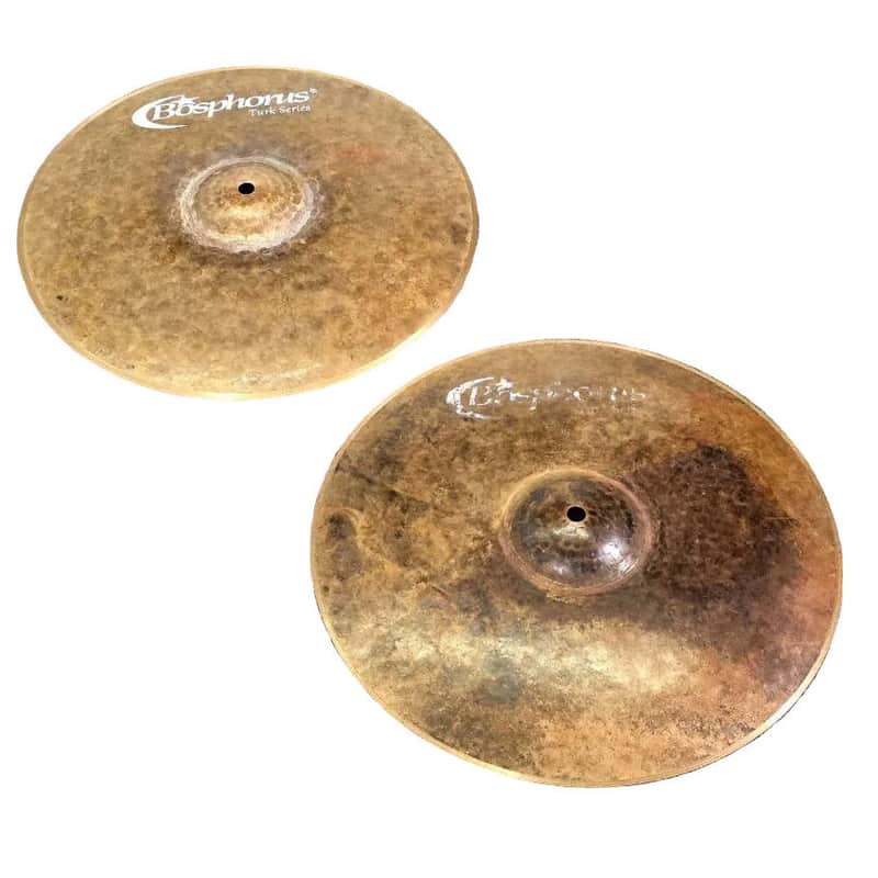 Used Bosphorus Turk Hi Hat Cymbals 14" 926/1120 grams - Good image 1