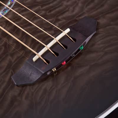 Michael Kelly MKD4SSBSFR Dragonfly 4 Quilt Maple Top Mahogany Neck 4-String Acoustic Electric Bass Guitar image 13