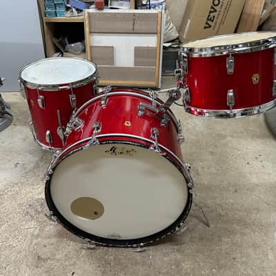 Ludwig Downbeat 1965 - Red sparkle image 2