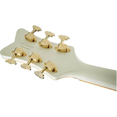 Gretsch G6136-55 Vintage Select Edition '55 Falcon Hollow Body 6-String Right-Handed Electric Guitar with Cadillac Tailpiece (White Lacquer) image 6