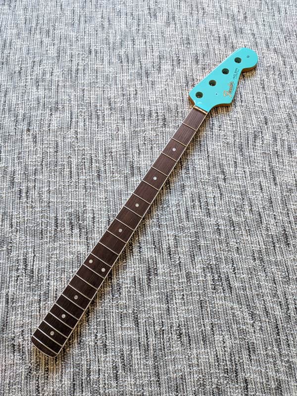 2023 Fender American Vintage II 1966 Jazz Bass Rosewood Neck Sea Foam Green Headstock image 1