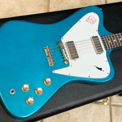 2026 Gibson Custom 1965 Non-Reverse Firebird V 12-String Reissue Aqua Mist VOS image 4