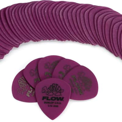 Dunlop Tortex Flow Guitar Picks - 1.14mm Purple (72-pack) image 1