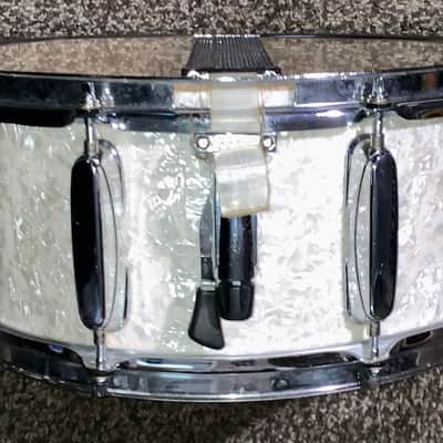 Tama rock star rockstar white marine pearl Snare drum made in japan image 5
