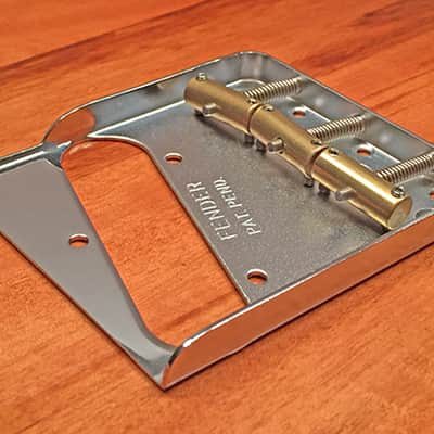 Fender Vintage Style Telecaster Notched Bridge - w/ 3 Custom Compensated Saddles image 3
