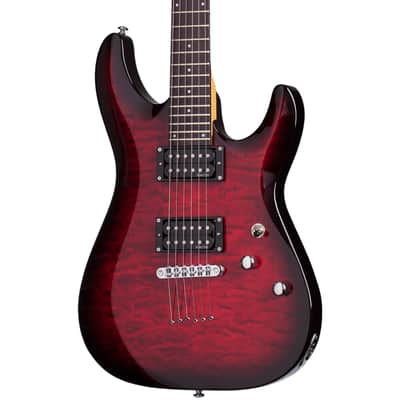 Schecter C-6 Plus Electric Guitar See-Thru Cherry Burst image 19