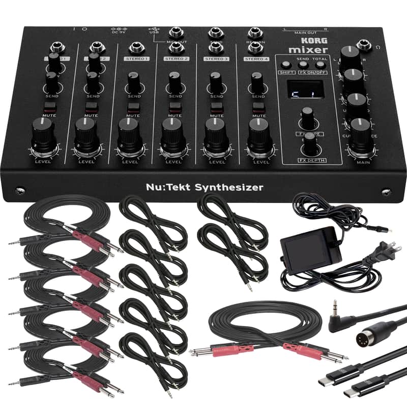 Korg Nu:Tekt NTS-4 Performance Mixer Kit COMPLETE POWER & CABLE KIT [Pre-Order] image 1