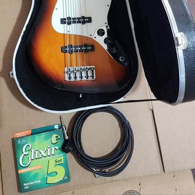 Fender American Standard Jazz Bass V (5-String) (1995-2000), Pau Ferro Fingerboard, Brown Sunburst image 1