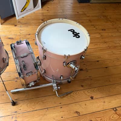 PDP PDNY1604PR New Yorker 10/13/16/5x14" 4pc Drum Kit 2021 - Present - Pale Rose Sparkle image 7