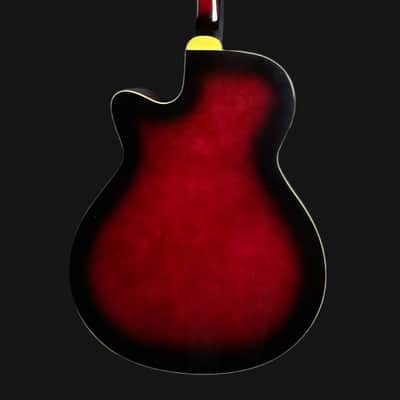 Freshman FA1AWRLH Electro Acoustic Guitar, Wine Red image 4