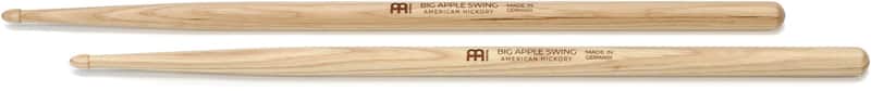 Meinl Stick & Brush Big Apple Swing Drumsticks - 5B - Light Hickory (3-pack) Bundle image 1