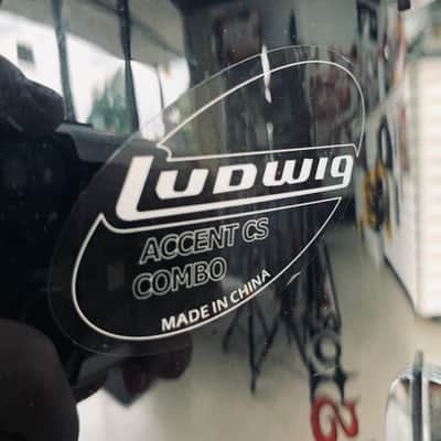 Ludwig Accent CS Combo 12x8 Jet Black Rack Tom Drum with Mounting Bracket and Chrome Hardware image 2