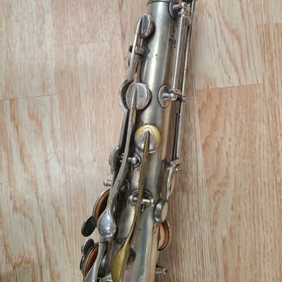 Buesher True Tone Low Pitch Tenor Vintage 1920's - Silver image 13