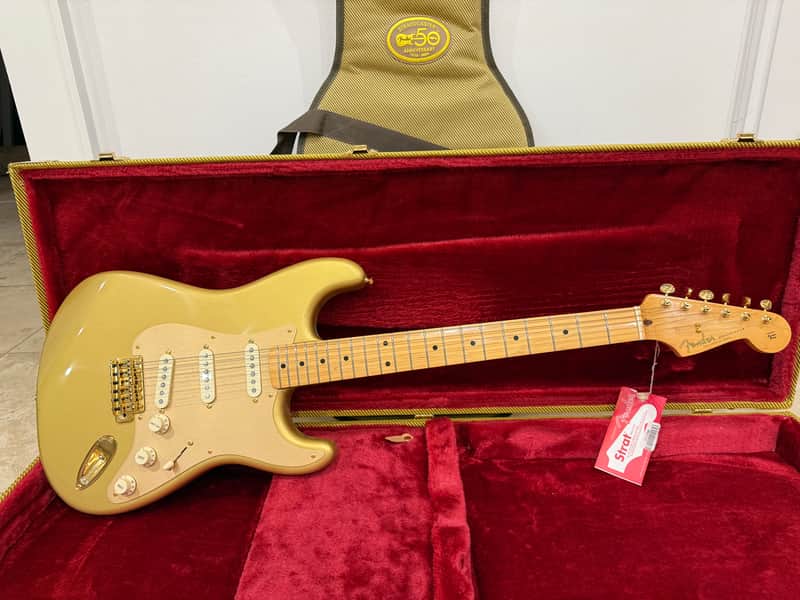 Fender 50th Anniversary Stratocaster Aztec Gold 2004 | Reverb
